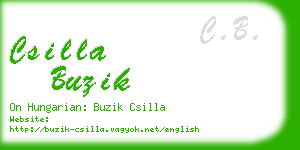 csilla buzik business card